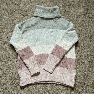 Multi-Colored Fluffy Turtleneck